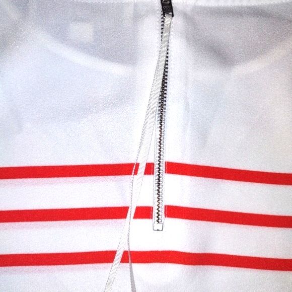 Loft Orange Striped Cap Sleeve Blouse Size M. - Picture 3 of 6